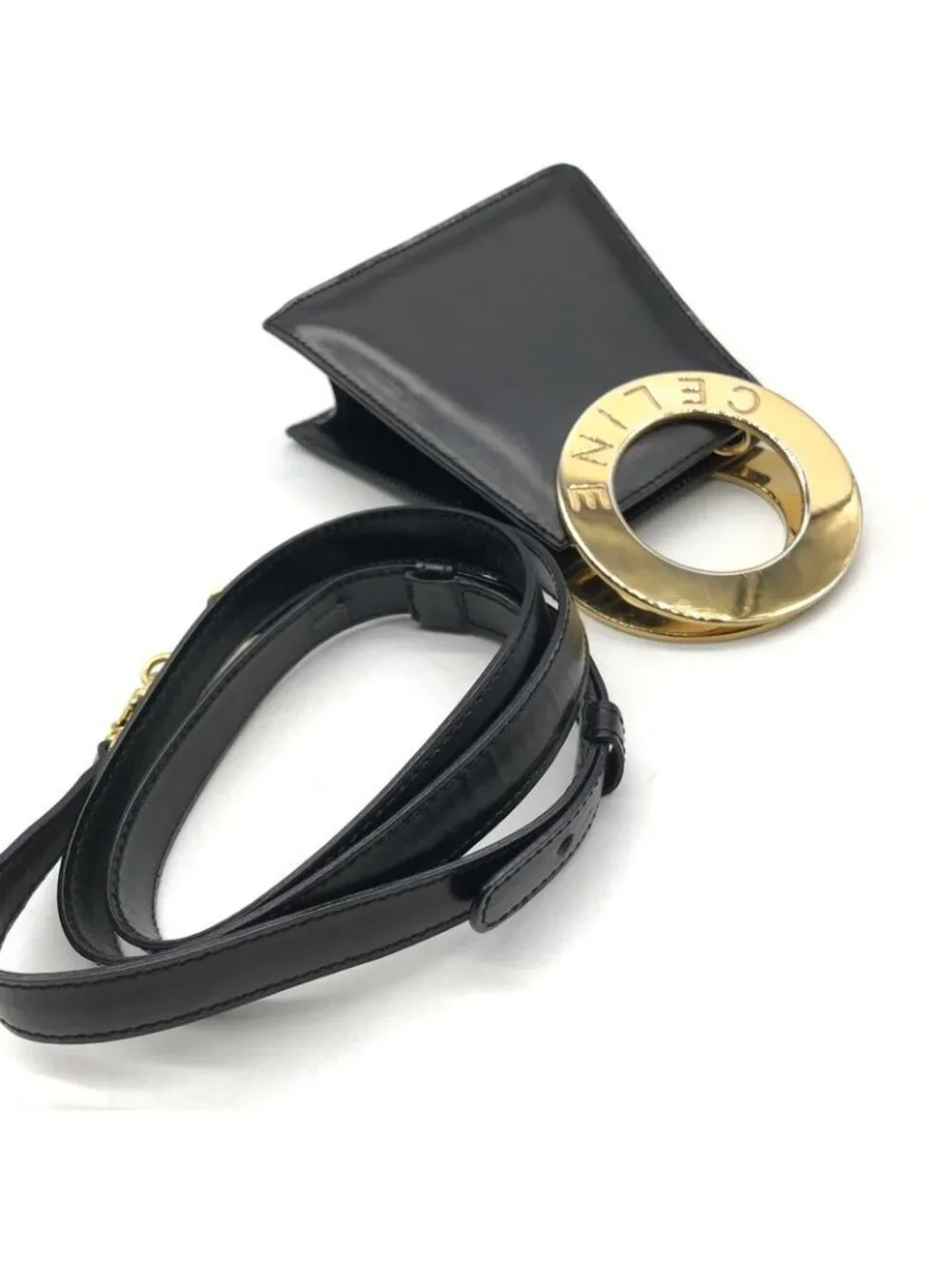 Celine Circle Vintage Leather 2-Way Mini Shoulder Bag Black - Picture 7 of 10